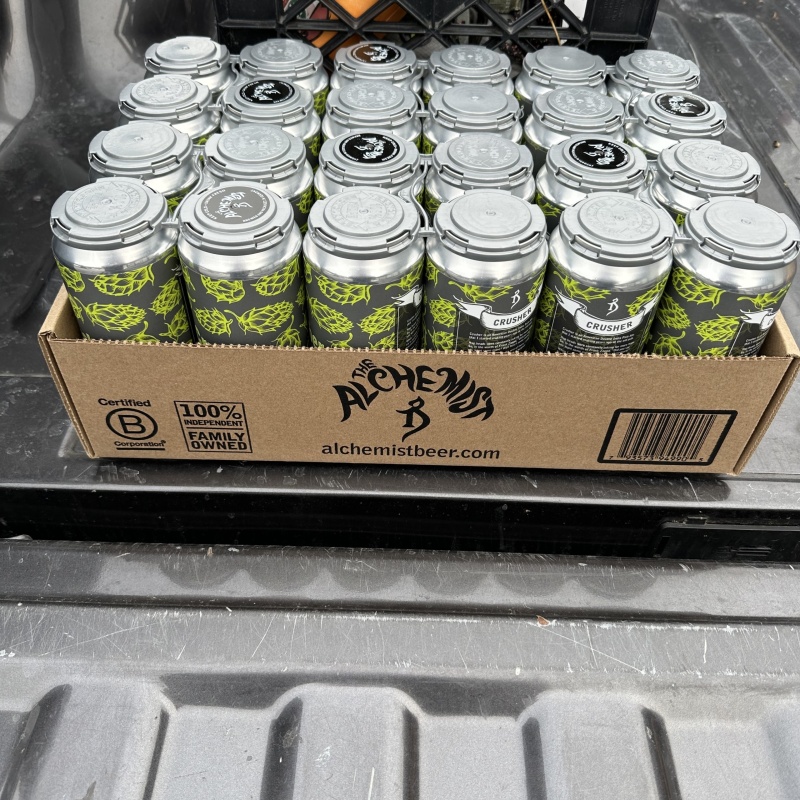 Alchemist 24 cans of Crusher. Brewed fresh and cold on 3/5/26. The best of Vermont.