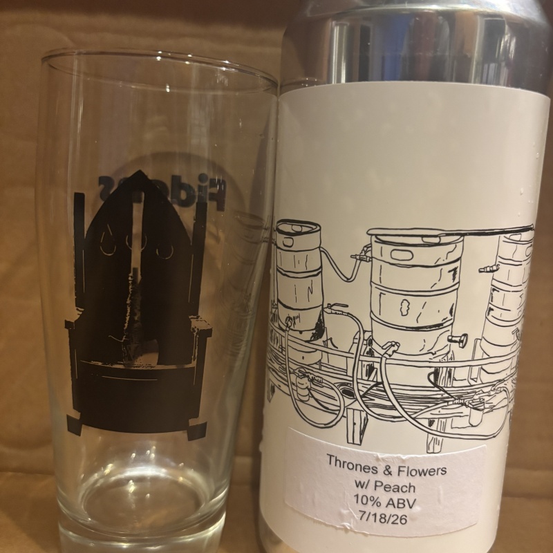 Fidens / troon collab glass and crowler