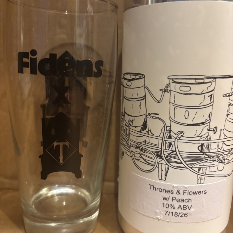 Fidens / troon collab glass and crowler