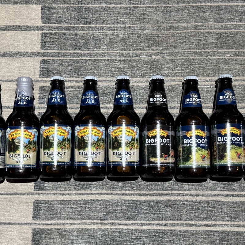 2012-2018,2020,& 2022 Sierra Nevada BigFoot Vertical Bottles