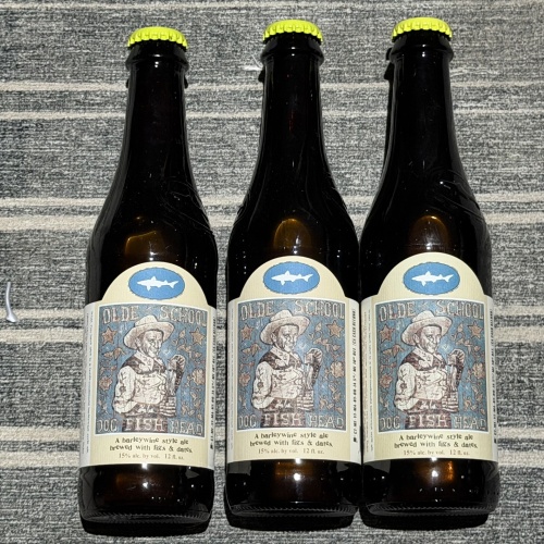 Dogfish Head Olde School Barleywine (3 bottles-2 ea 2014, 1 2017)