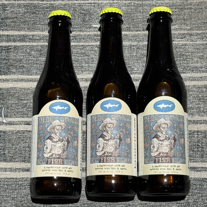 Dogfish Head Olde School Barleywine (3 bottles-2 ea 2014, 1 2017)