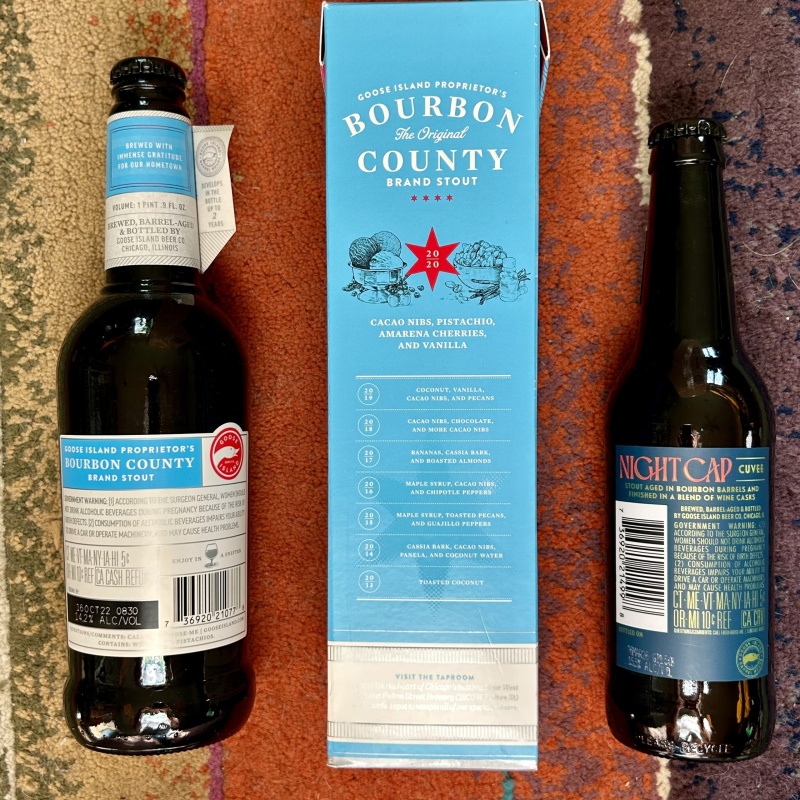 Goose Island Bourbon County Proprietor’s And Night Cap Cuvée