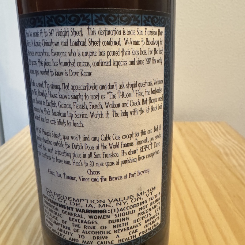 The Lost Abbey; Cable Car Ale (2008)