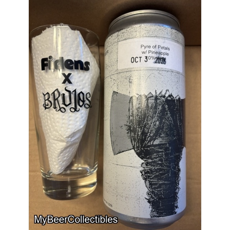 Fidens / Brujos anniversary collab crowler and glass set