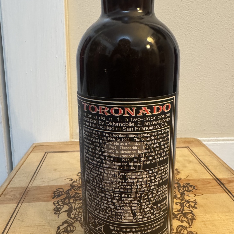 Toronado T25; 25th Anniversary Ale