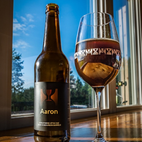 Hill Farmstead: 1 Bottle of Aaron. 2 years in Cognac Barrels. Barley wine style ale. 500ml bottle.