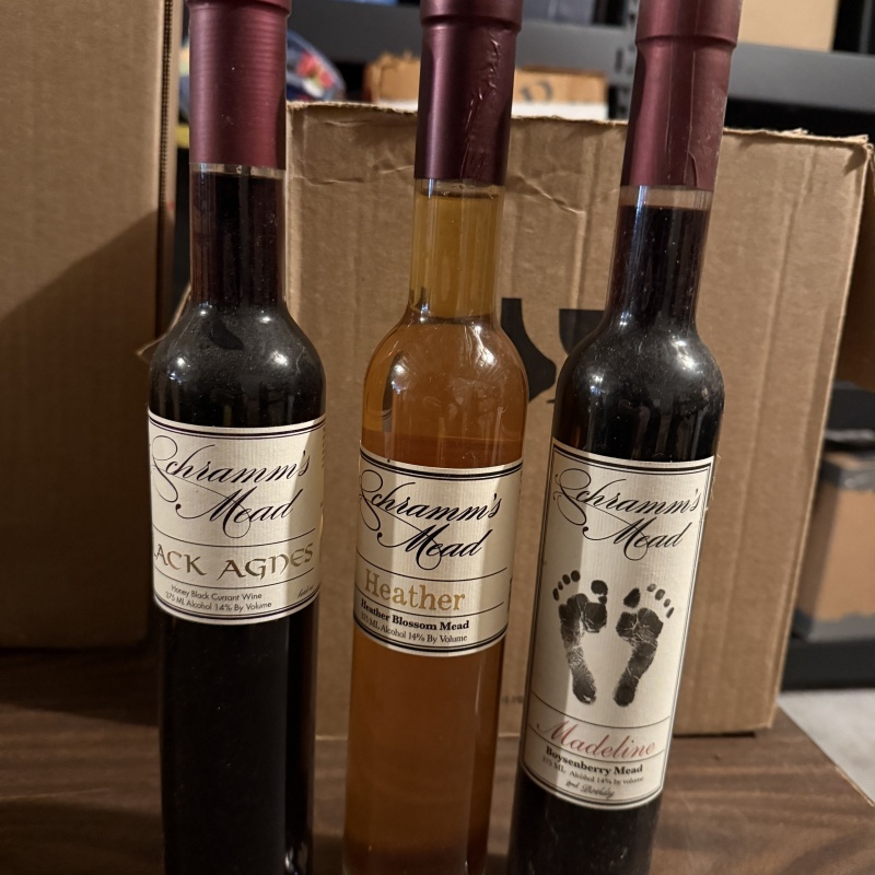 Schramms Mead - 3 Bottle Tasting In A Box! Black Agnes +