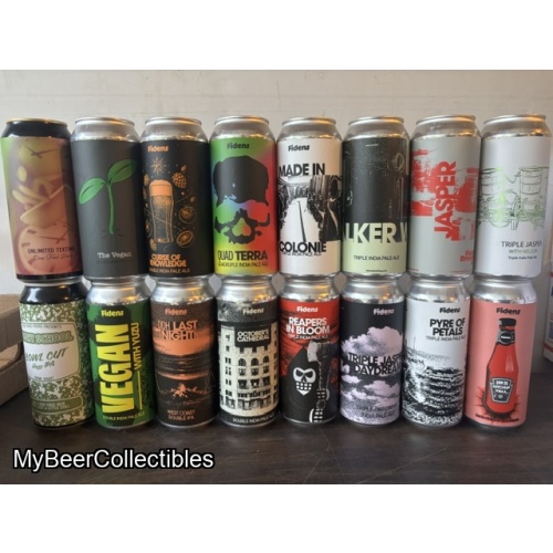 Fidens anniversary cans with others and newly released Deep Fried Beers cans