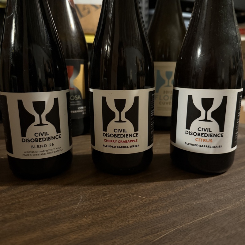 Hill Farmstead 375ml Civil Disobedience 3 Bottle Lot!