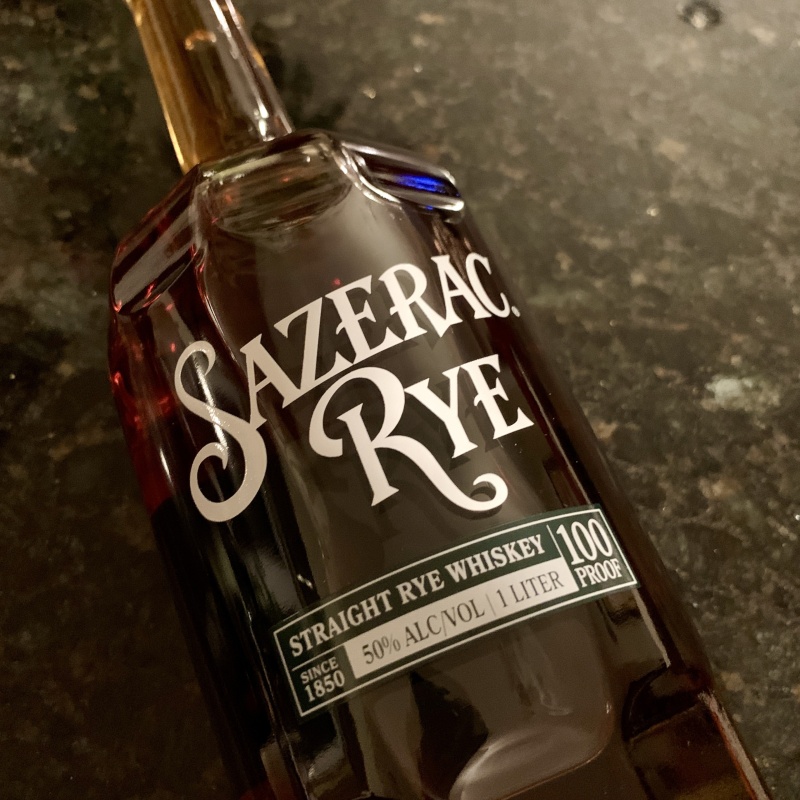 Sazerac Rye 100 Proof straight rye whiskey 1 LITER bourbon