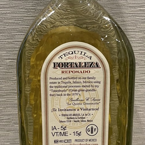 Fortaleza resposado tequila rare allocated bottle