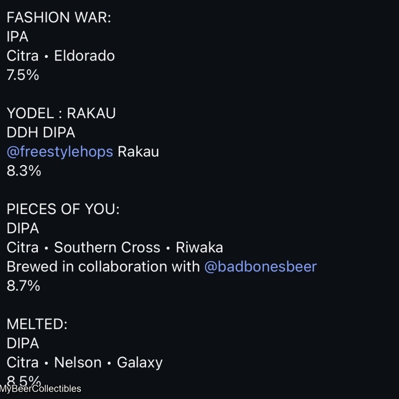 Freak Folk mix 4 pack DIPA December 24 release