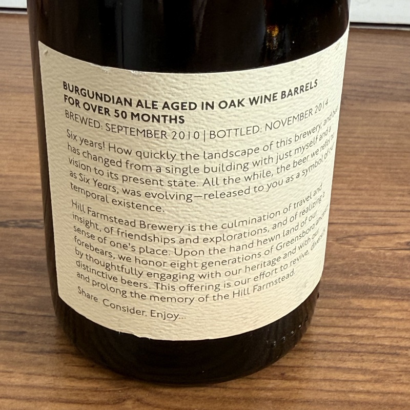2014 Hill farmstead six years