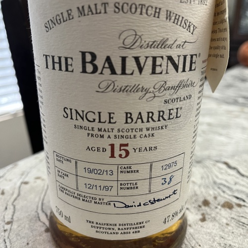 The Balvenie single barrel