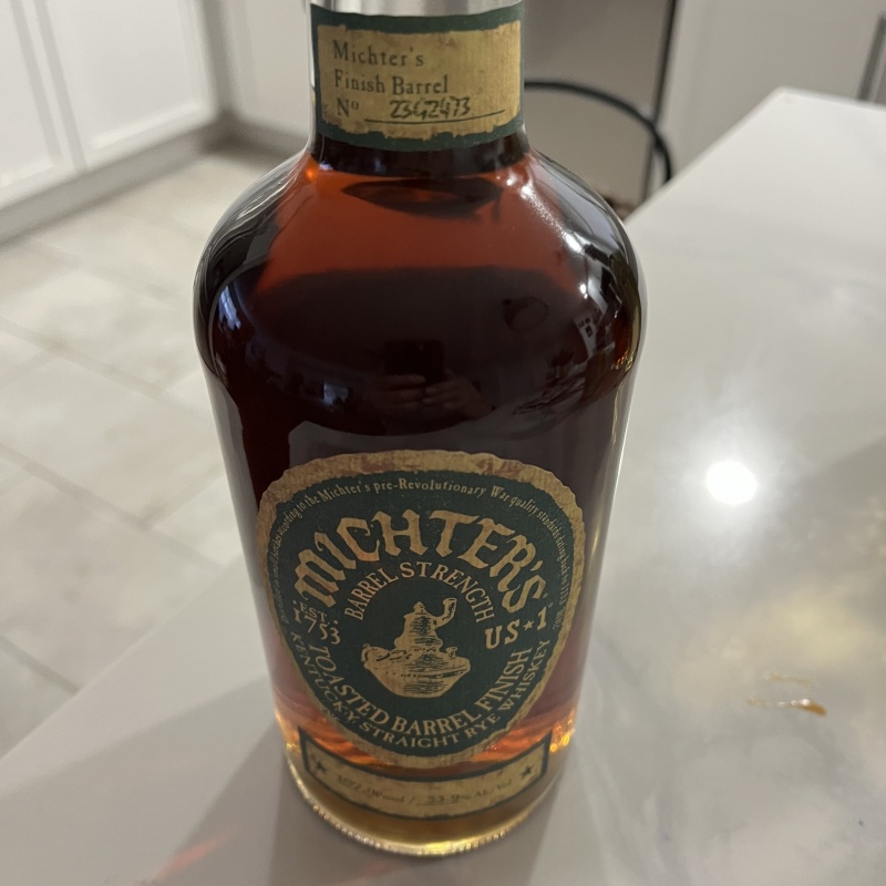 Michters barrel strength toasted barrel finish