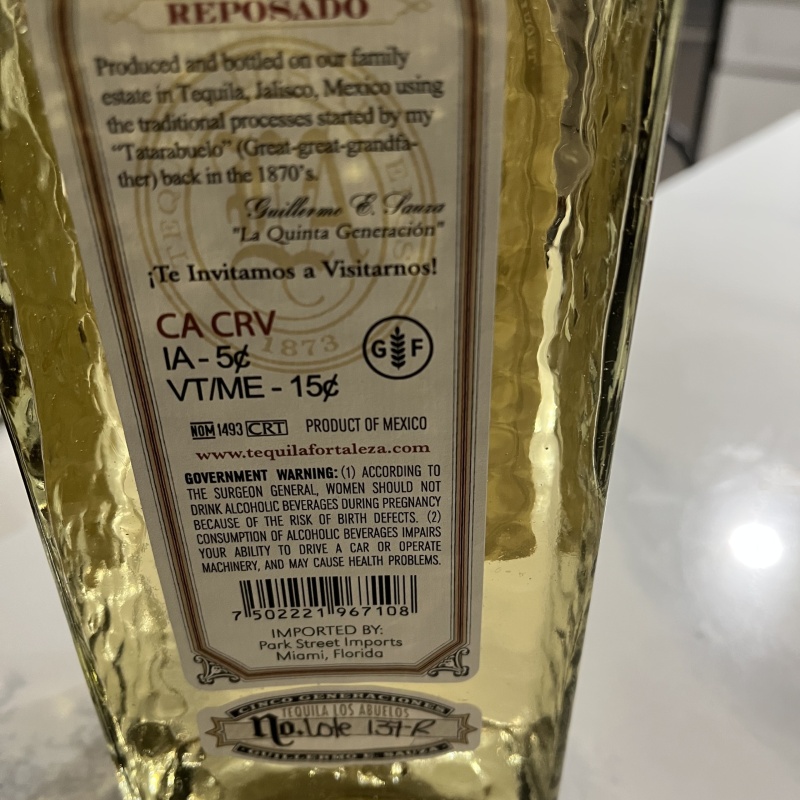 Fortaleza tequila reposado