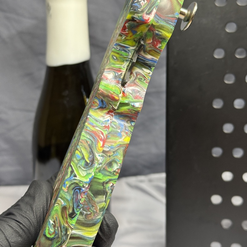Green Goddess - Multi- Colored Dynamic Resin - Beer Bottle Opener with Carbon Fiber Wax cutter