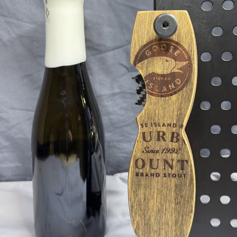Rare 2015 Wood Box - Beer Bottle Opener - Goose Island Bourbon County Brand Stout BCBS