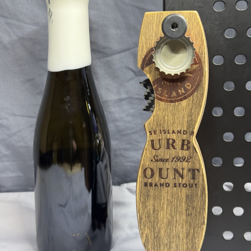 Rare 2015 Wood Box - Beer Bottle Opener - Goose Island Bourbon County Brand Stout BCBS