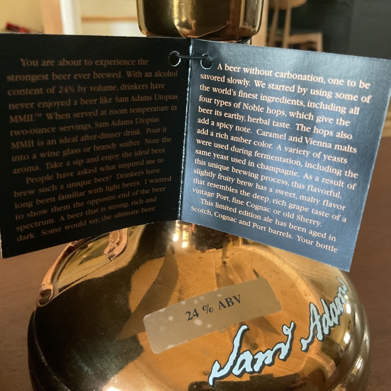 Sam Adams Utopias MMII (First Year) and Triple Bock