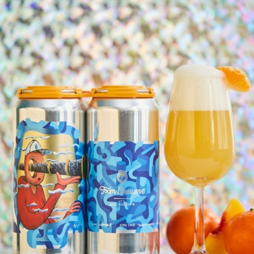 Foam Brewers Horizontal Lines. Fruited Imperial IPA. 11%. This is the highest Triple IPA I’ve ever tasted. Incredible!