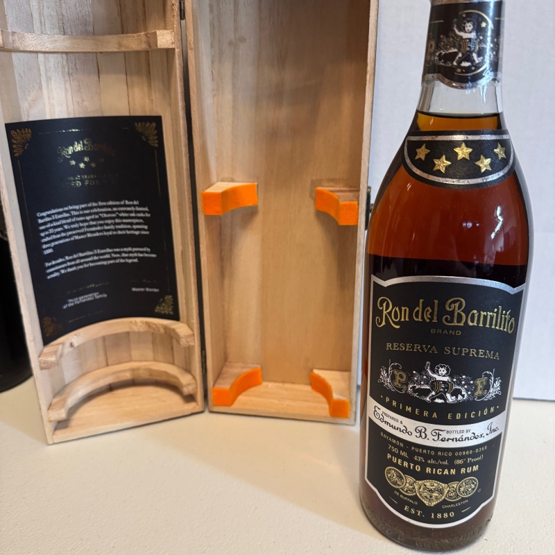 35 YEAR Aged Ron Del Barrilito Five Stars Reserva Suprema Rum 750mL