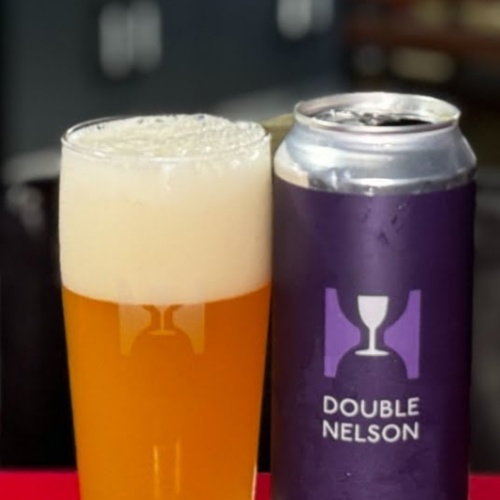 Hill Farmstead: 24 cans of Double Nelson. Brewed fresh and cold on 2/25/26. The best of Vermont!