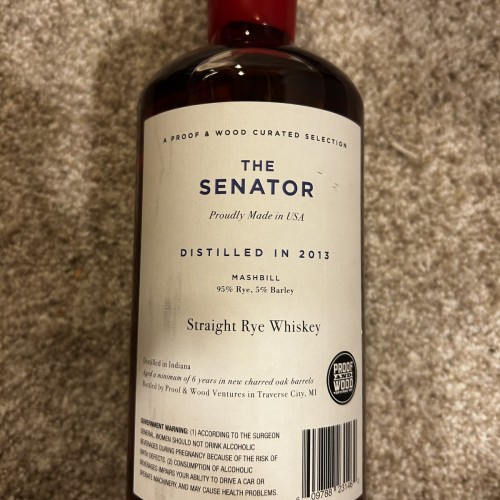 The Senator Barrel-Proof Rye (Proof & Wood)