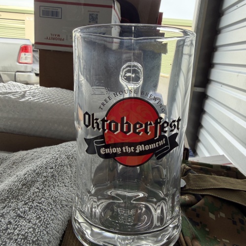 Tree House Brewing: Octoberfest Mug.Not cheap glass. Heavy. Only available at the brewery.