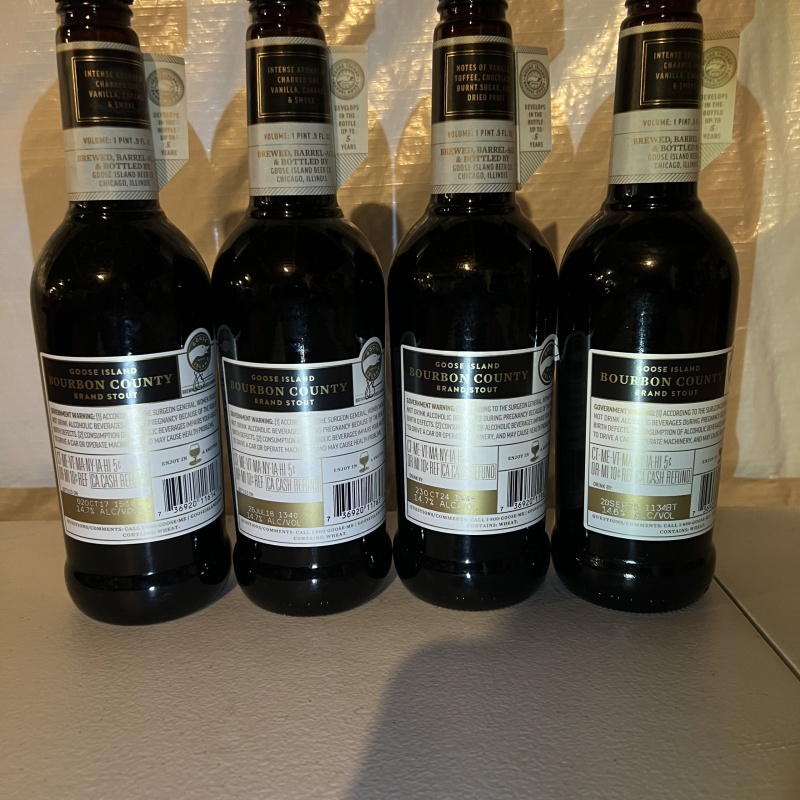 Goose Island Bourbon County Brand Stout 2017–2020 Vertical — 4-Bottles