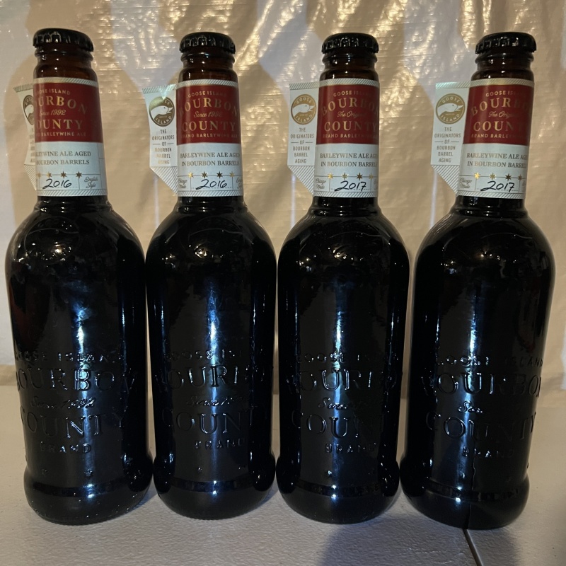 Goose Island Bourbon County Brand Barleywine 2016 & 2017 — 4-Bottles