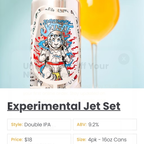Foam Brewers: 12 cans of Experimental Jet Set. Brewed fresh and cold on 1/10/26