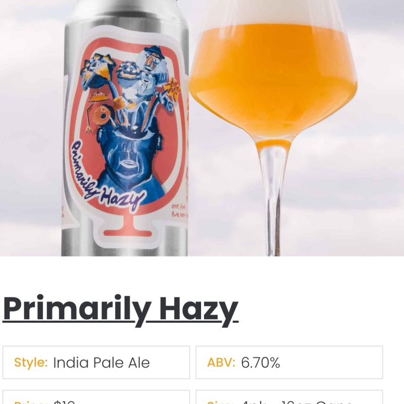 Foam Brewers: 12 cans of Primarily Hazy. Brewed fresh and cold on 1/10/26