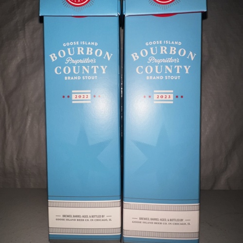 Goose Island Proprietor’s Bourbon County Stout — 2022 & 2023 Two-Bottle Lot with Original Boxes