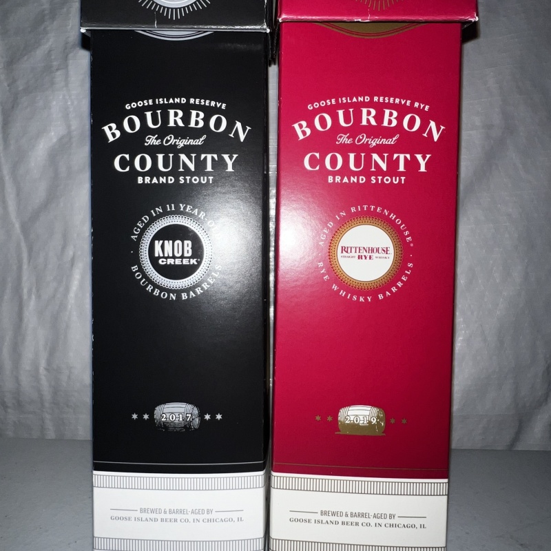 Goose Island Bourbon County Reserve — 2017 Knob Creek & 2019 Reserve Rye Two-Bottle Lot with Original Boxes