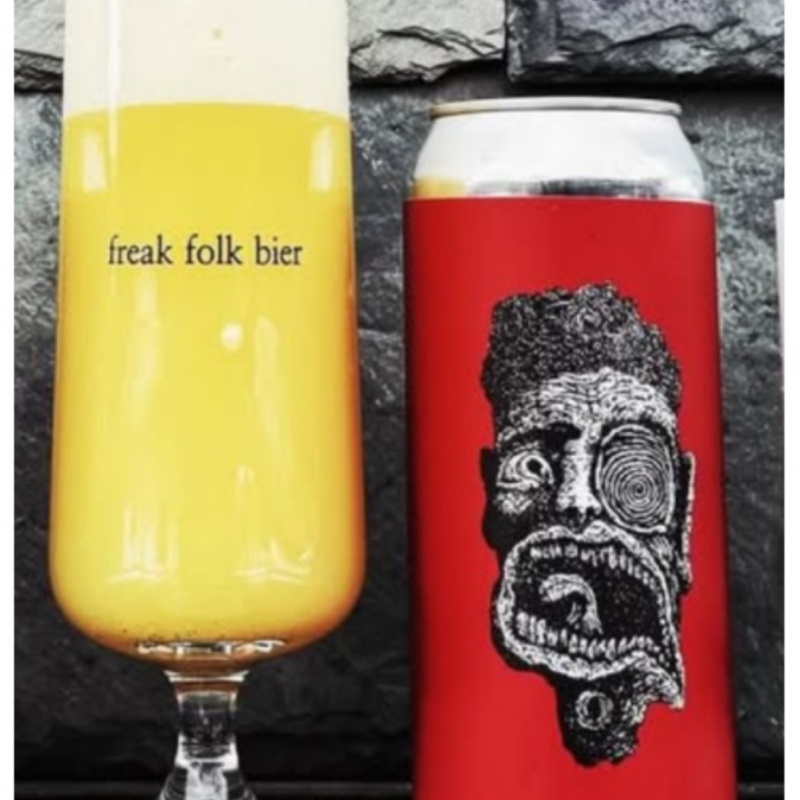 Freak Folk Bier: 4 cans of Shrunken Head. Brewed fresh and cold on 1/14/25.
