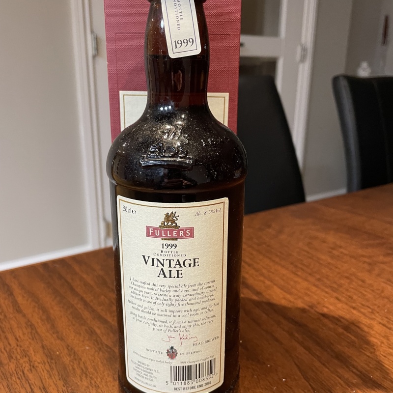 Fuller's Vintage Ale 1999: 3rd year of production