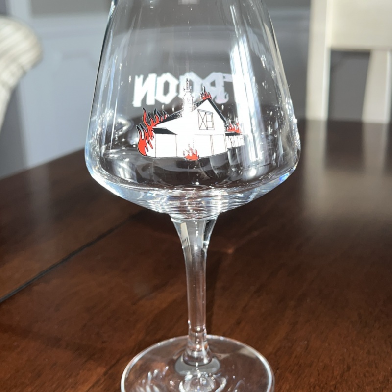 Troon Brewing Glass First Anniversary Burning Barn Teku RARE!