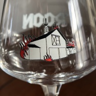 Troon Brewing Glass First Anniversary Burning Barn Teku RARE!