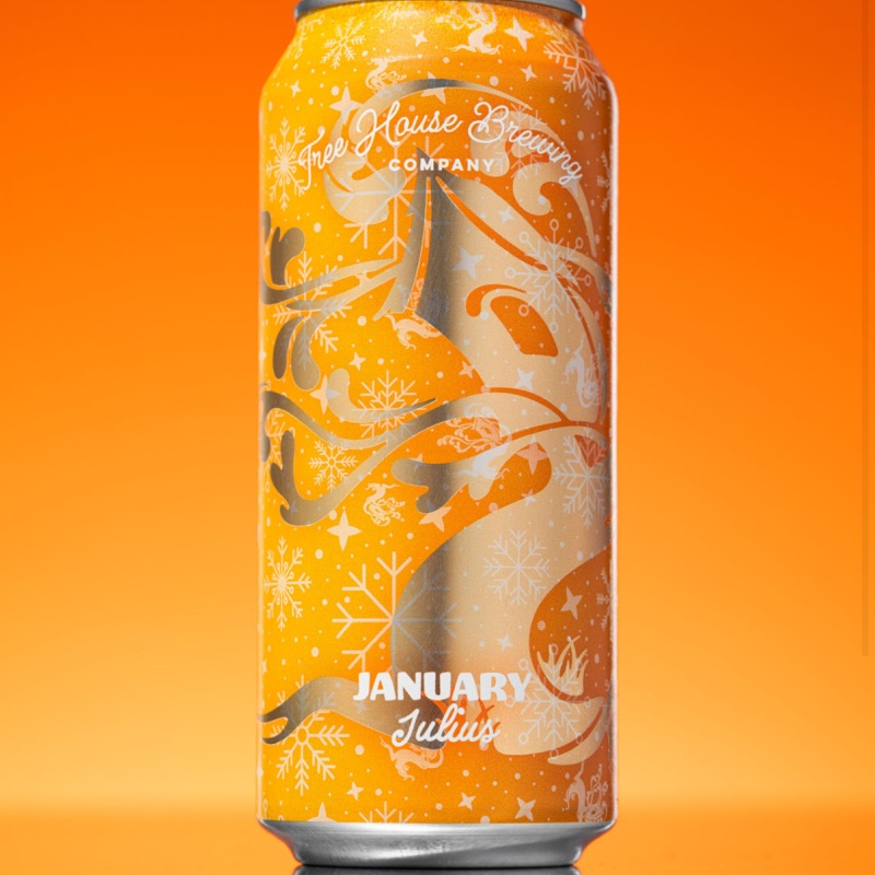 Tree House Brewing: 4 cans of January Julius. Brewed fresh and cold on 1/28/26.