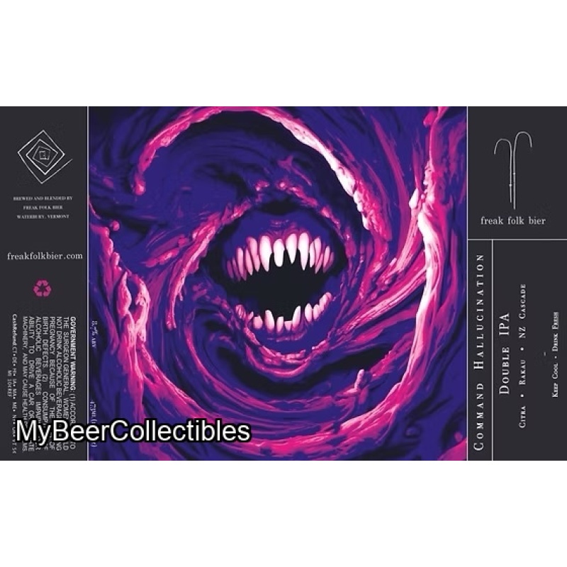 Freak Folk Brewery: 4 cans of Command Hallucination. Brewed fresh and cold on 2/16/26.