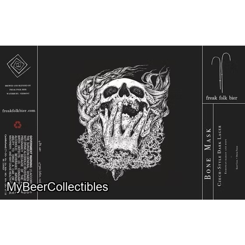 Freak Folk Bier: 4 cans of Bone Mask. Brewed fresh and cold on 2/25/26.