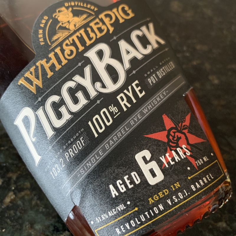 WhistlePig PiggyBack 6 year old Rye Whiskey finished in VSOJ Revolution Barleywine Barrels V.S.O.J. stout bourbon