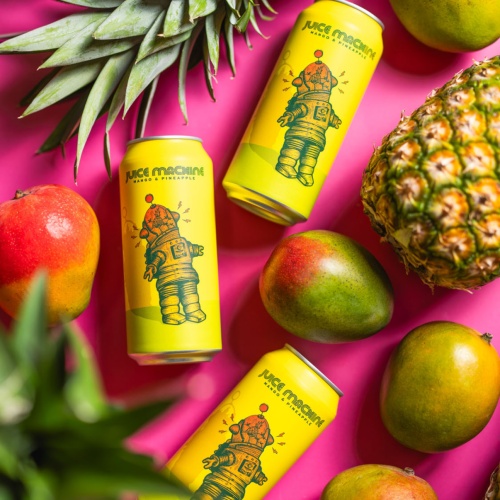 Tree House Brewery: 2 cans of Juice Machine Mango Pineapple. Brewed fresh and cold on 2/15/26.