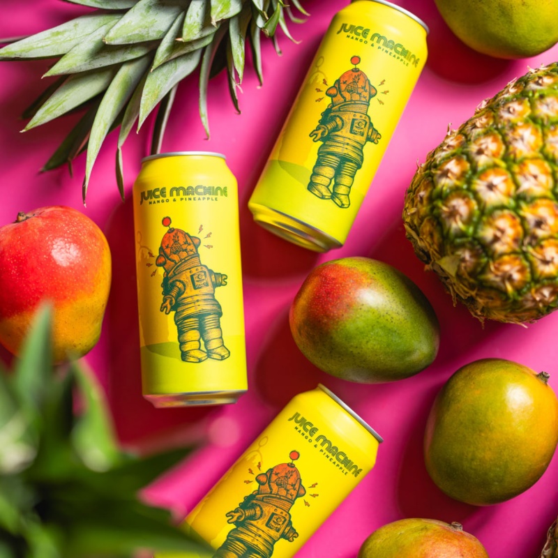 Tree House Brewery: 2 cans of Juice Machine Mango Pineapple. Brewed fresh and cold on 2/15/26.