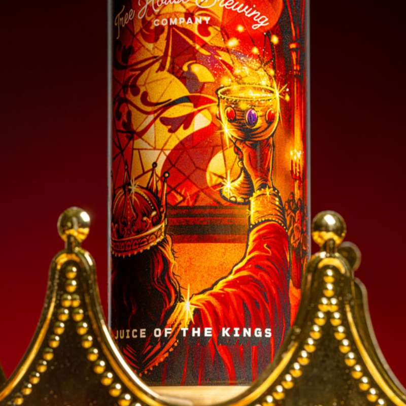 Tree House Brewery: 4 cans of Juice of the Kings. Brewed fresh and cold on 2/14/26.