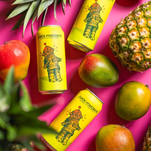 Tree House Brewing: 2 cans of Juice Machine Mango Pineapple. Brewed fresh and cold on 2/18/26.