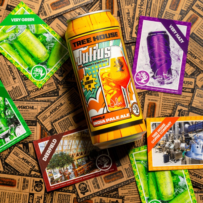 Tree House Brewing: 4 cans of Julius-Card Night Design. Brewed fresh and cold on2/25/26.