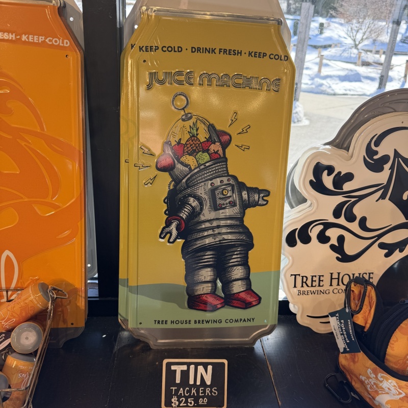 Tree House Brewing: Tin Tackers. 24x12x1/4. Brand New. Bidding on One. Only available at the brewery.